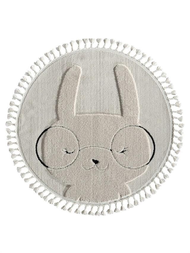 Tiny Kids Gözlüklü Tavşan Yuvarlak Halı