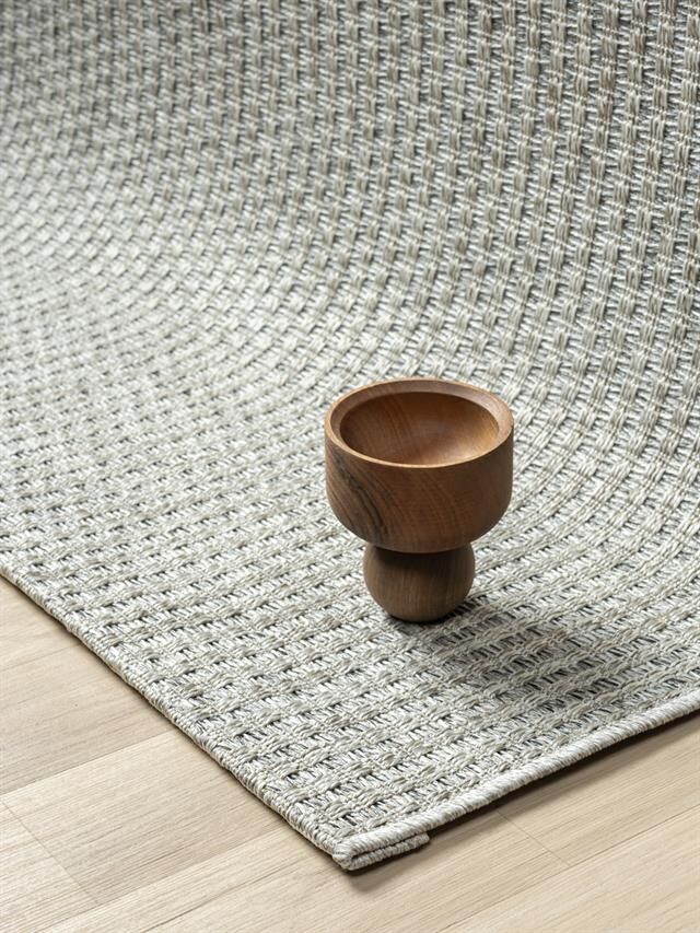 Bombay Serisi Gri Halı Geometrik Desen Kolay Temizlenir ve Özel Ölçü Seçenekli Halı