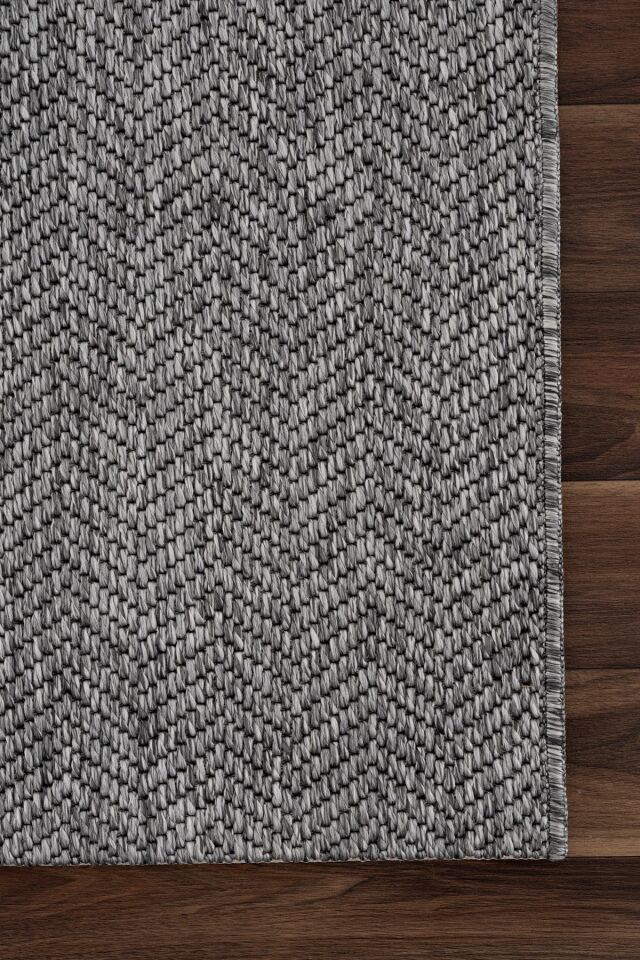 More B3672F Antrasit Modern Dokulu Halı