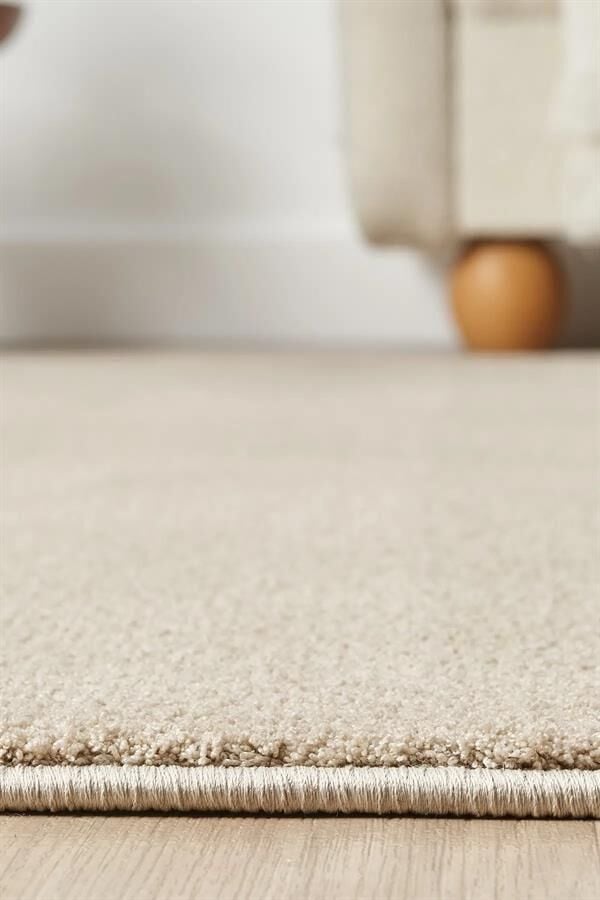 Bali Serisi Bej Mikrofiber Antialerjik Düz Renk Halı