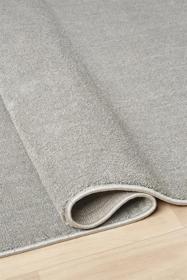 Bali Serisi Gri Mikrofiber Antialerjik Düz Renk Halı