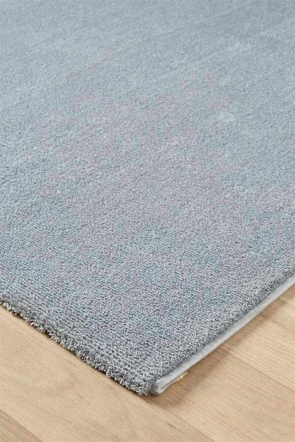 Bali Serisi Mavi Mikrofiber Antialerjik Düz Renk Halı