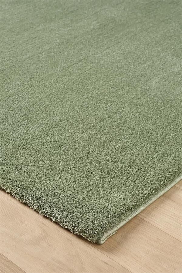 Bali Serisi Yeşil Mikrofiber Antialerjik Düz Renk Halı
