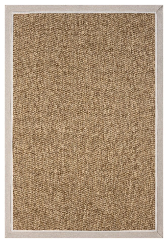 Bordürlü Krem Jüt Sisal Halı Modern Salon Balkon Koridor Halısı