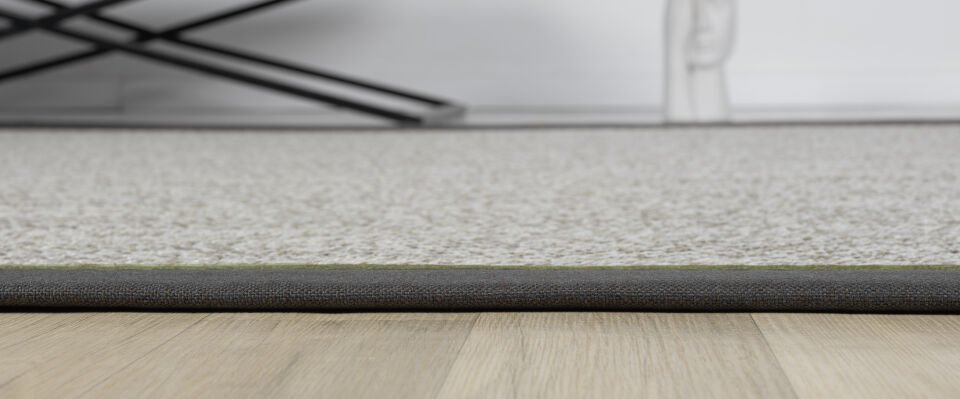 Antrasit Yeşil Bordürlü Balıksırtı Desenli Jüt Sisal Halı Modern Salon Balkon Koridor Halısı