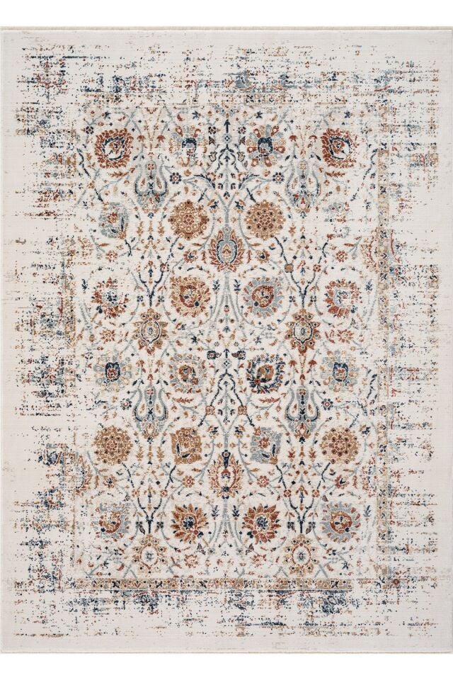 Bohem Vintage Çiçek Desenli Halı