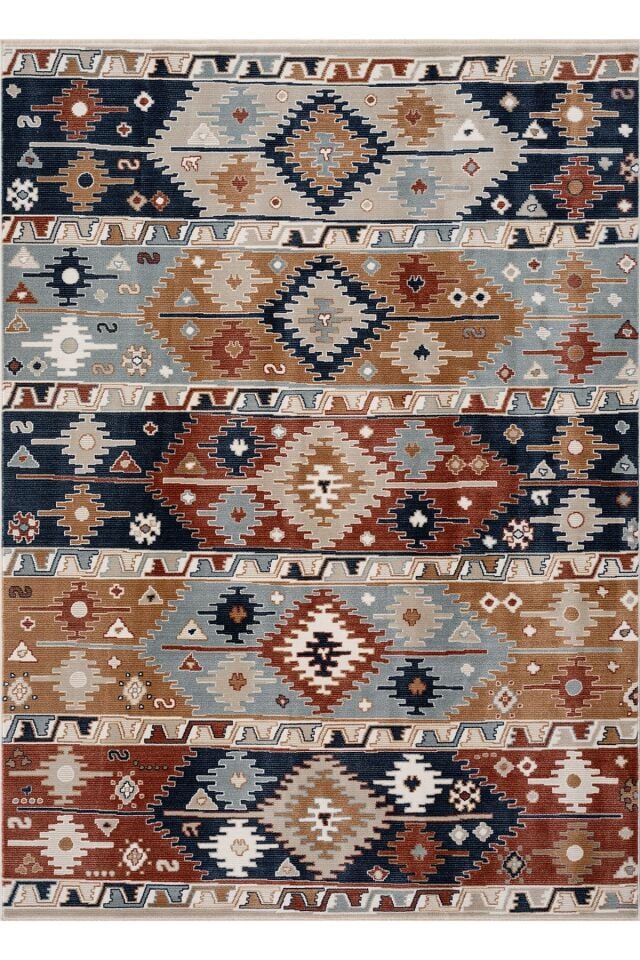 Bohem Kilim Desenli Etnik Halı