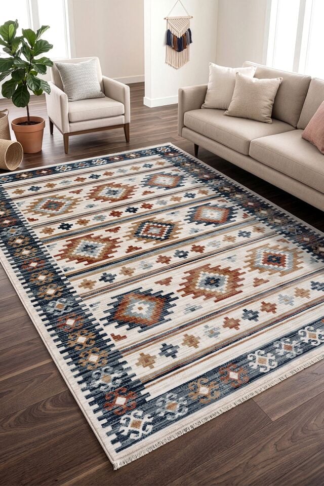 Bohem Kilim Motifli Halı
