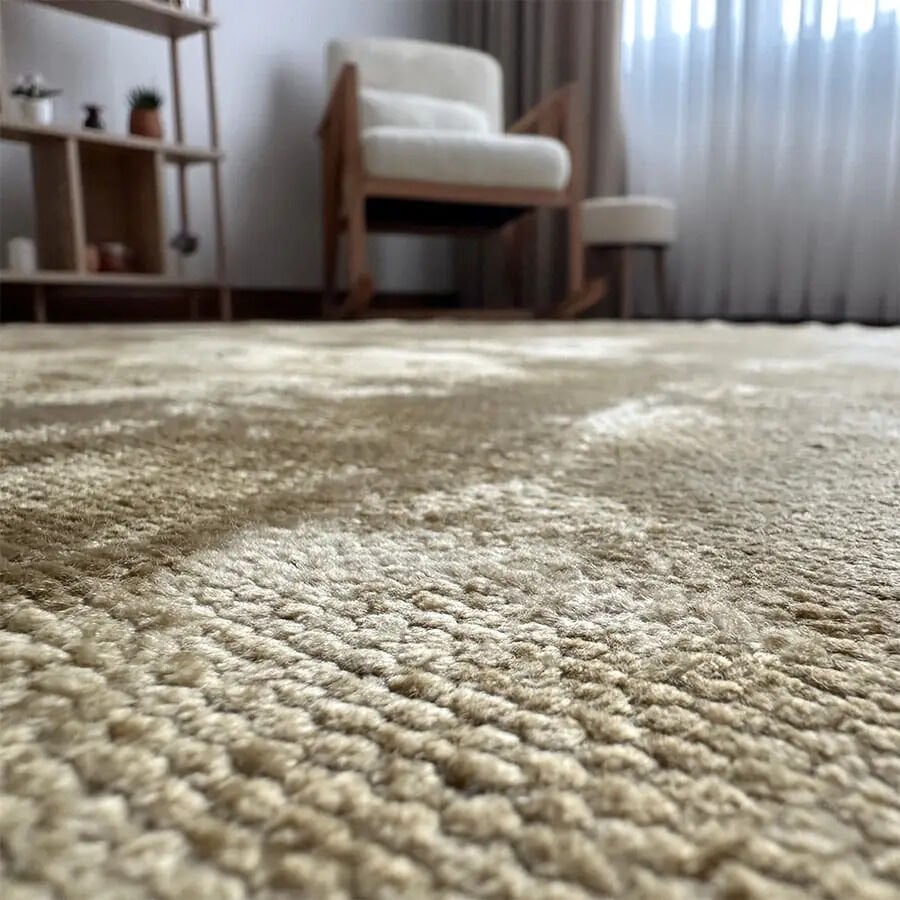Velvet Touch İpeksi Dokuma Pamuk Viskon Parlak Halı Gold Amber