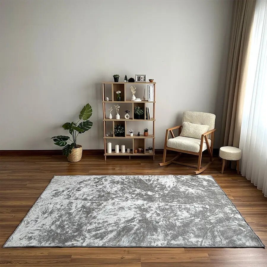 Velvet Touch İpeksi Dokuma Pamuk Viskon Parlak Halı Silver Cloud