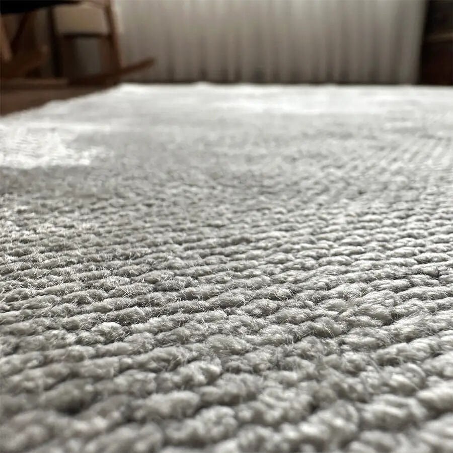 Velvet Touch İpeksi Dokuma Pamuk Viskon Parlak Halı Silver Cloud
