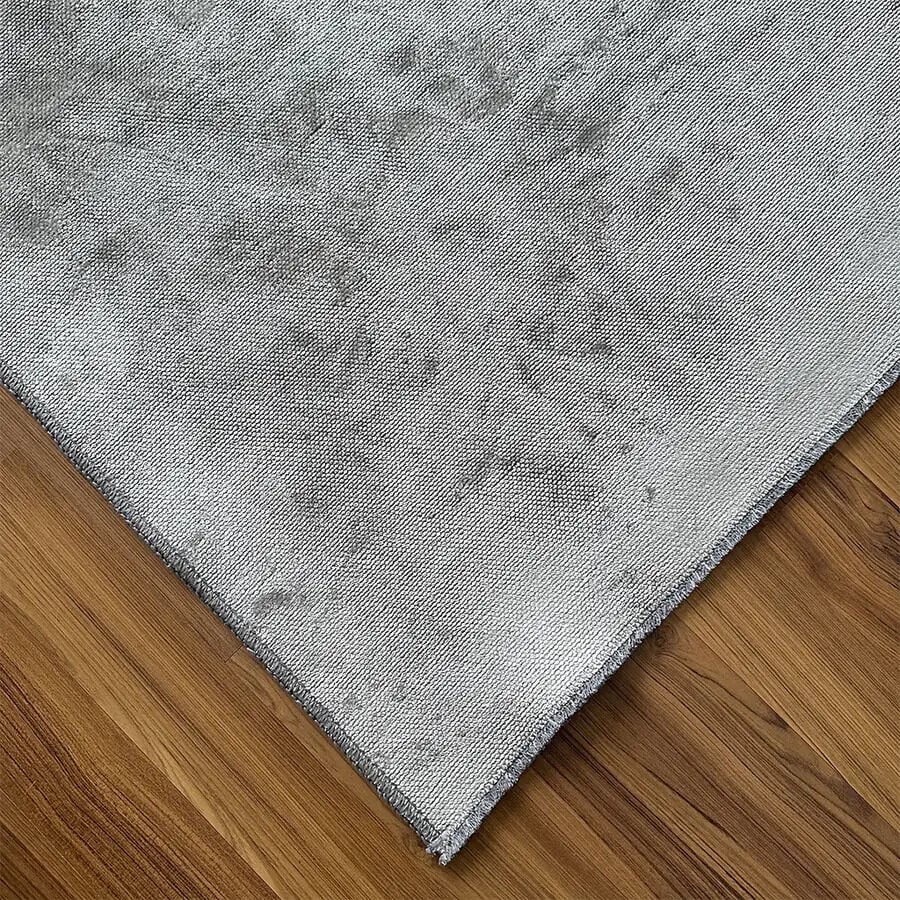 Velvet Touch İpeksi Dokuma Pamuk Viskon Parlak Halı Silver Cloud
