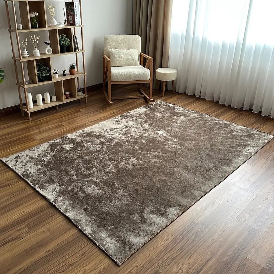 Velvet Touch İpeksi Dokuma Pamuk Viskon Parlak Halı Earth Brown