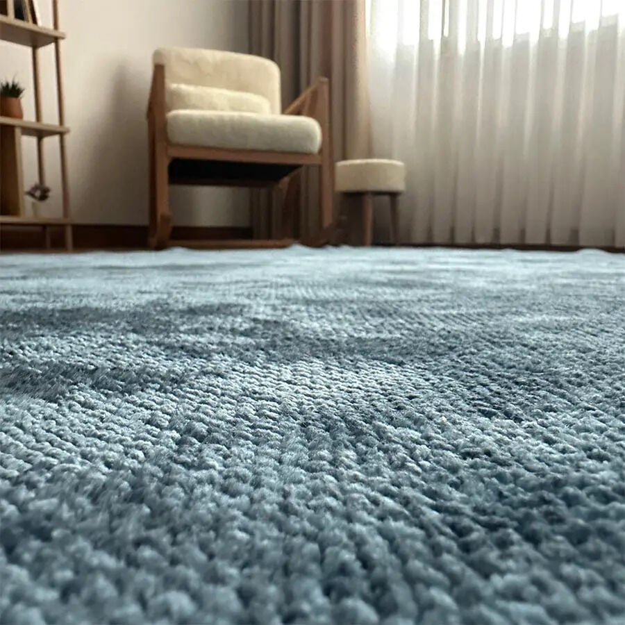 Velvet Touch İpeksi Dokuma Pamuk Viskon Parlak Halı Ocean Blue