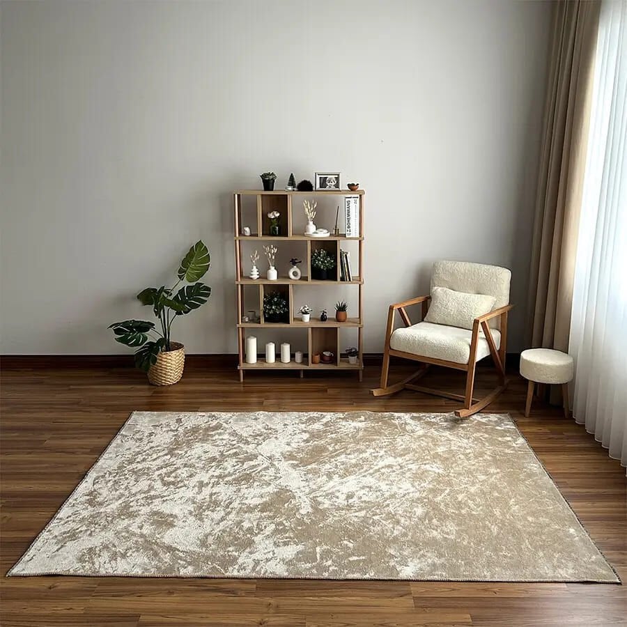 Velvet Touch İpeksi Dokuma Pamuk Viskon Parlak Halı Mink Vizon