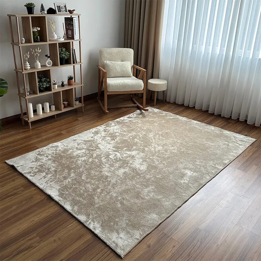 Velvet Touch İpeksi Dokuma Pamuk Viskon Parlak Halı Mink Vizon