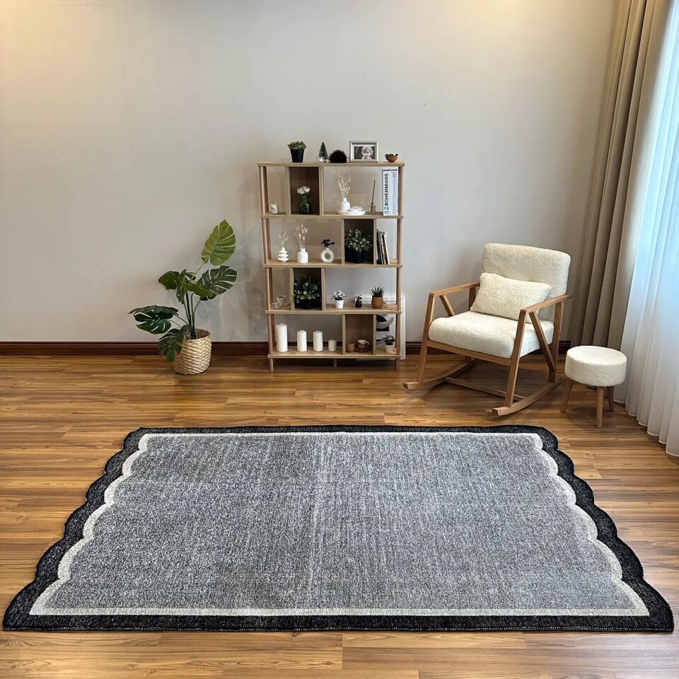 LOOM Natura Gri Siyah Amorf Halı