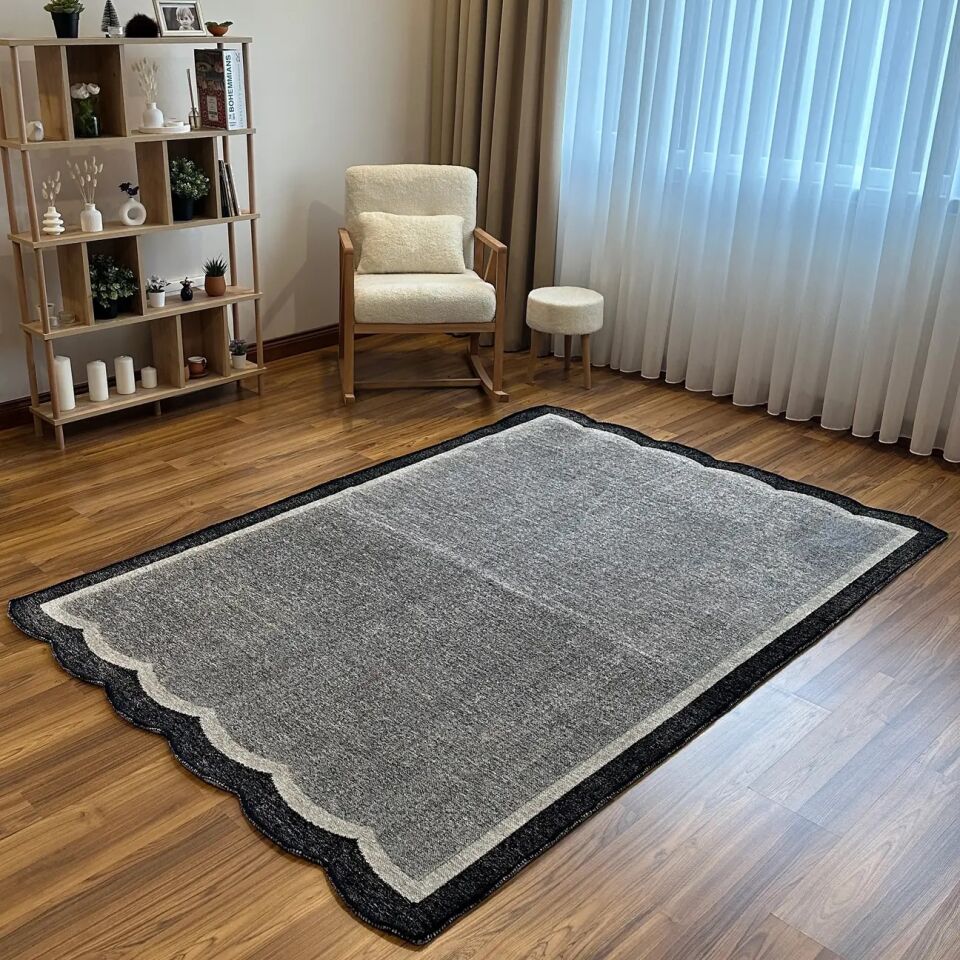 LOOM Natura Gri Siyah Amorf Halı