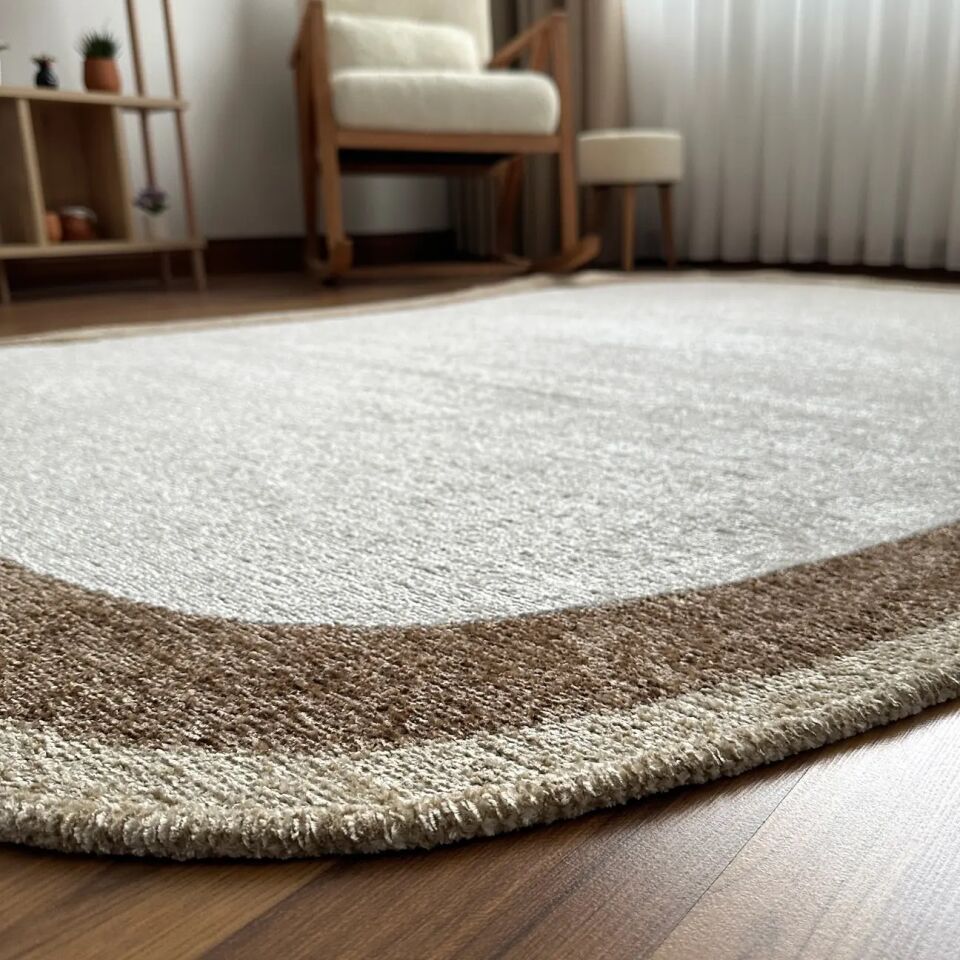 LOOM Natura Bej Bordürlü Modern Halı