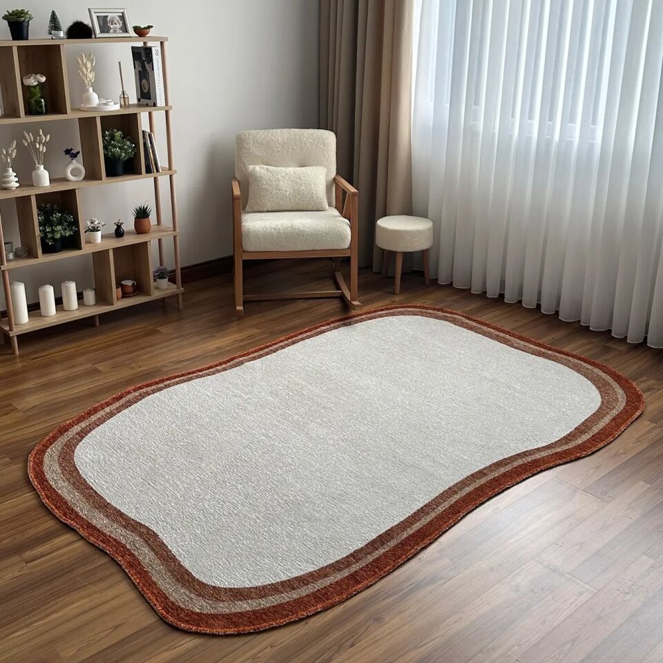 LOOM Natura Çift Taraflı Bordürlü Halı Kiremit