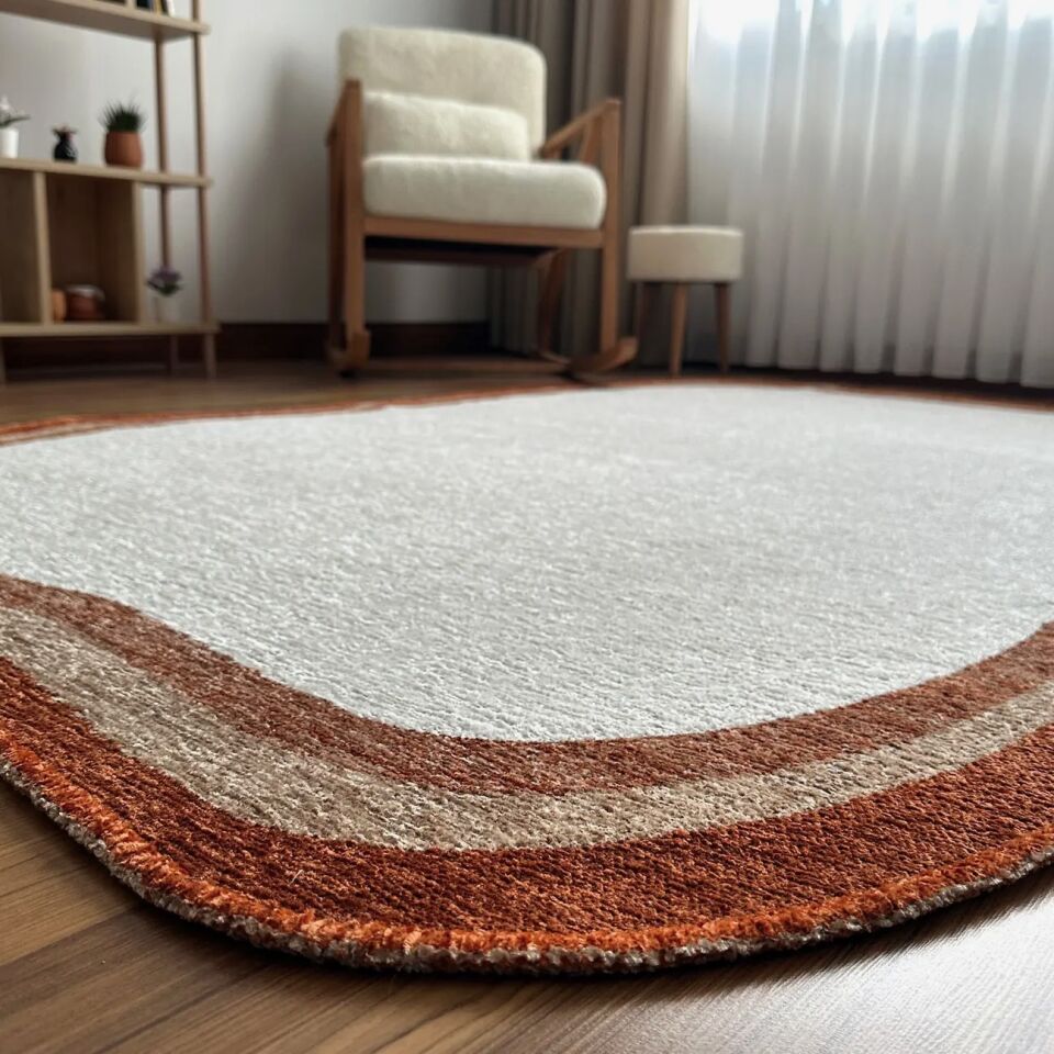 LOOM Natura Çift Taraflı Bordürlü Halı Kiremit