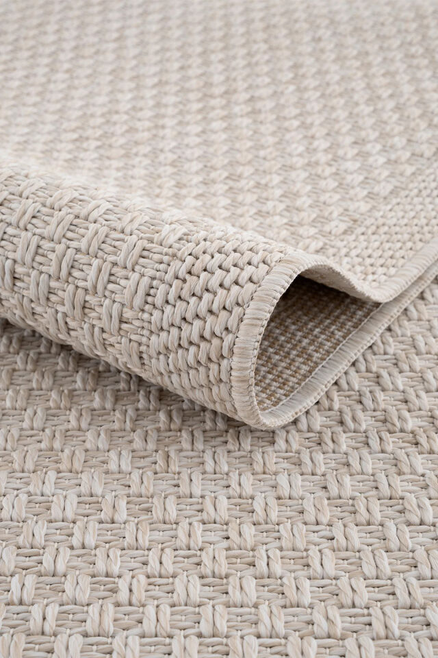 More B3667A Krem Bordürlü Jüt Halı